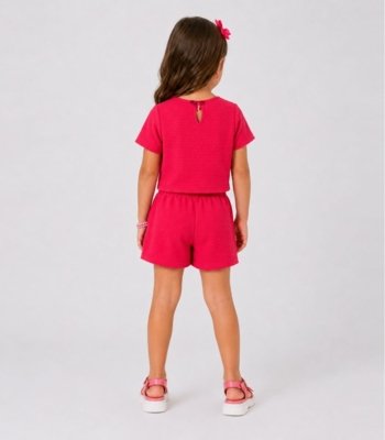 Conjunto Infantil Menina Blusa e Short Select Rosa