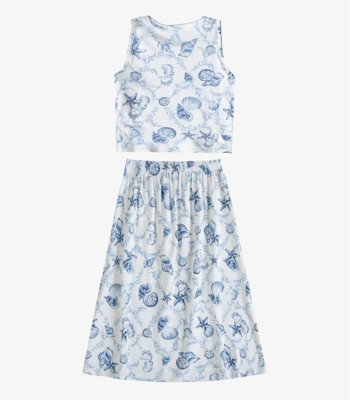 Conjunto Infantil Menina Saia e Regata Select Bege