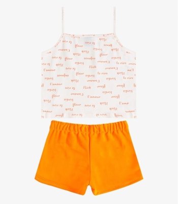 Conjunto Infantil Regata com Shorts Select Laranja