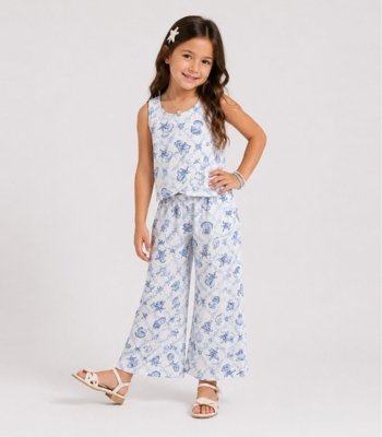 Conjunto Infantil Regata e Pantacourt Select Bege
