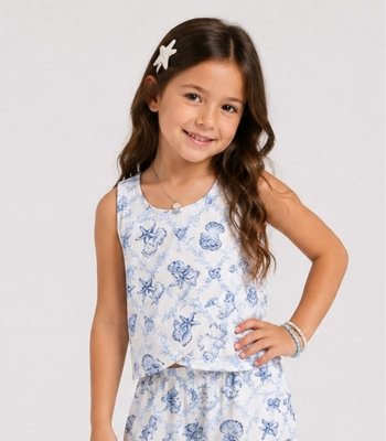 Conjunto Infantil Regata e Pantacourt Select Bege