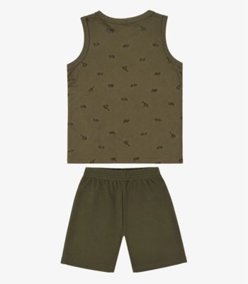 Conjunto Machão E Bermuda Infantil Select Verde