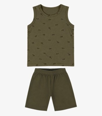 Conjunto Machão E Bermuda Infantil Select Verde