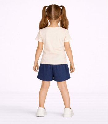 Conjunto Menina Blusa Estampada e Short Select Azul