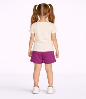 Conjunto Menina Blusa Estampada e Short Select Roxo