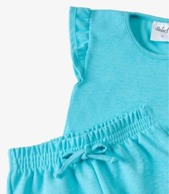 Conjunto Menina Infantil Blusa E Short Select Azul