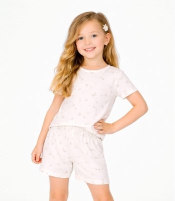 Conjunto Menina Infantil Blusa E Short Select Rosa