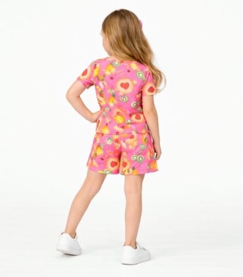 Conjunto Menina Infantil Blusa E Short Select Rosa