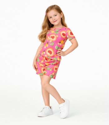 Conjunto Menina Infantil Blusa E Short Select Rosa
