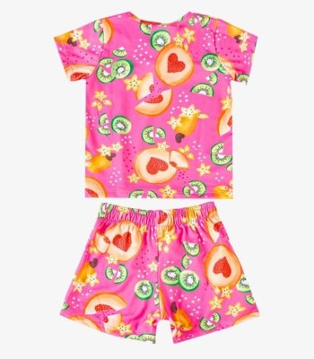 Conjunto Menina Infantil Blusa E Short Select Rosa