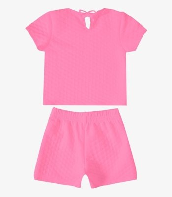 Conjunto Menina Infantil Blusa e Short Select Rosa