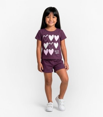 Conjunto Menina Infantil Seletc Roxo