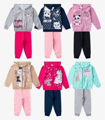 Conjunto Menina Moletom E Calça Sortido Select Sortida
