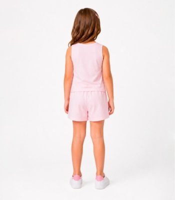Conjunto Menina Regata e Short Infantil Select Rosa