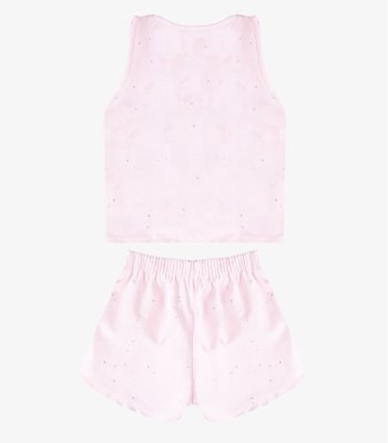 Conjunto Menina Regata e Short Infantil Select Rosa