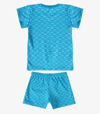 Conjunto Menino Infantil Blusa Com Short Select Azul