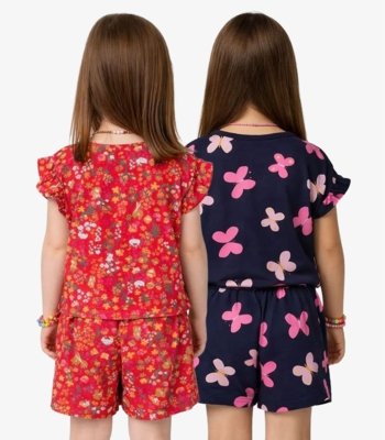Kit 2 Conjuntos Infantis Menina Com Babado Select Sortido