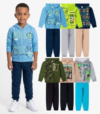 Kit 3 Conjuntos Menino Moletom E Calça Sortidos Select