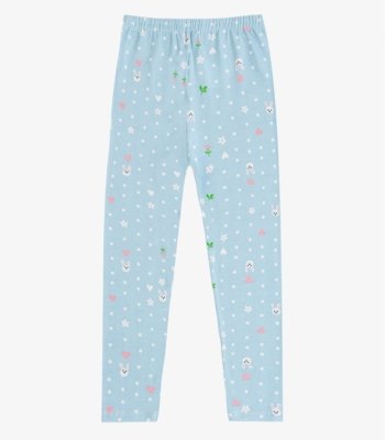 Legging Infantil Em Cotton Select Azul