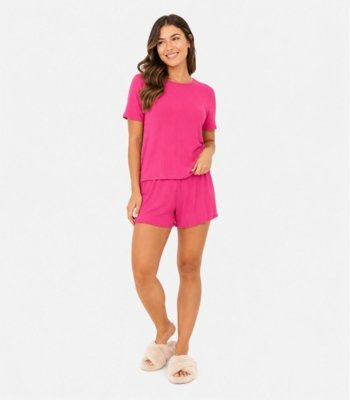 Pijama Feminino Canelado Select Rosa