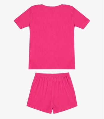 Pijama Feminino Canelado Select Rosa