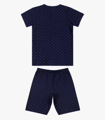 Pijama Infantil Camiseta e Bermuda Select Azul