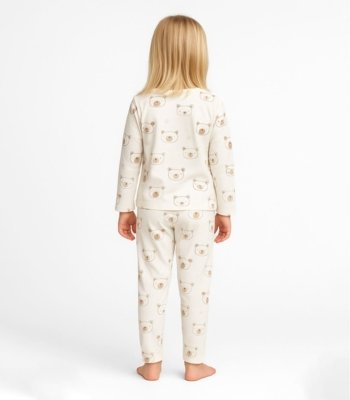 Pijama Infantil Estampado Select Bege