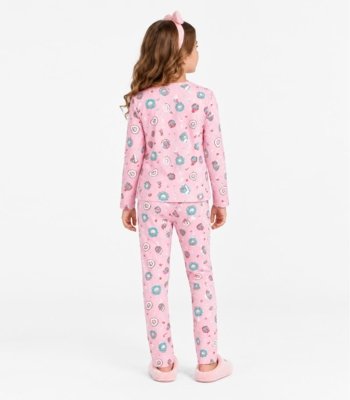 Pijama Infantil Estampado Select Rosa