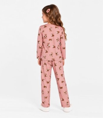 Pijama Infantil Estampado Select Rosa