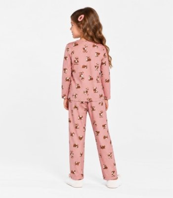 Pijama Infantil Estampado Select Rosa