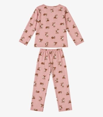 Pijama Infantil Estampado Select Rosa