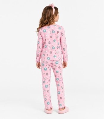 Pijama Infantil Estampado Select Rosa