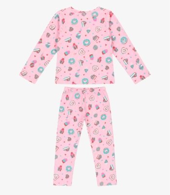 Pijama Infantil Estampado Select Rosa