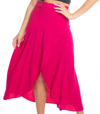 Saia Midi Amarração Envelope Select Rosa