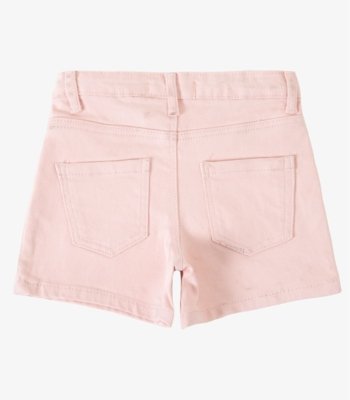 Short Infantil Jeans Com Bolsos Select Rosa