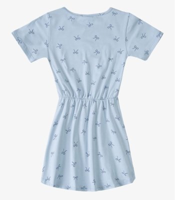 Vestido Curto Infantil Estampado Select Azul