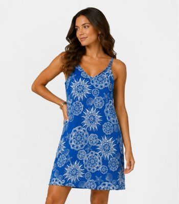 Vestido Estampado Rovitex Azul