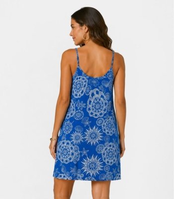 Vestido Estampado Rovitex Azul