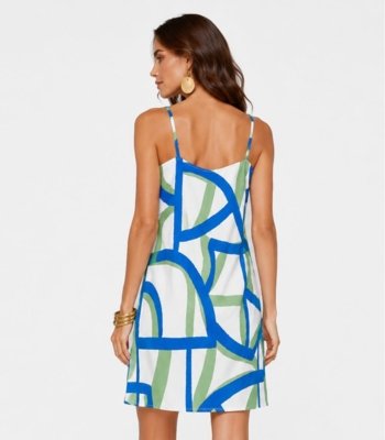 Vestido Estampado Rovitex Bege