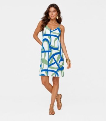 Vestido Estampado Rovitex Bege