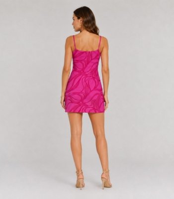 Vestido Estampado Rovitex Rosa