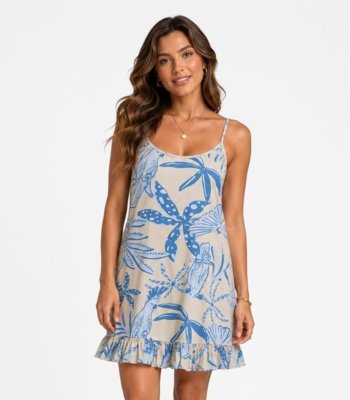 Vestido Feminino Estampado Select Azul