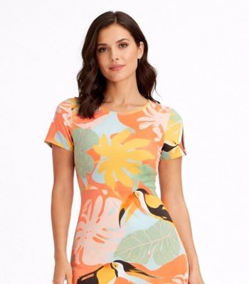 Vestido Feminino Midi Slim Em Suplex Select Rosa
