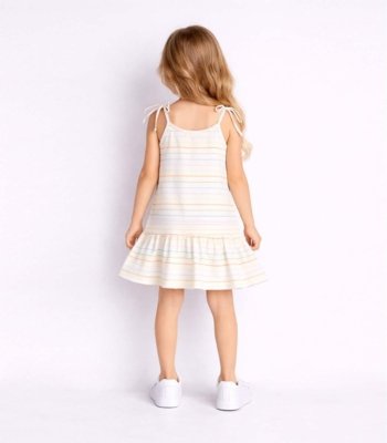 Vestido Infantil Alça Com Laço Nas Pontas Select Azul