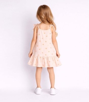 Vestido Infantil Alça Com Laço Nas Pontas Select Rosa