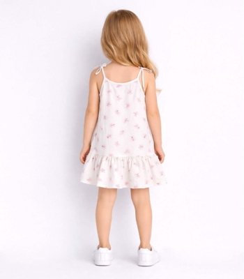 Vestido Infantil Alça Com Laço Nas Pontas Select Rosa