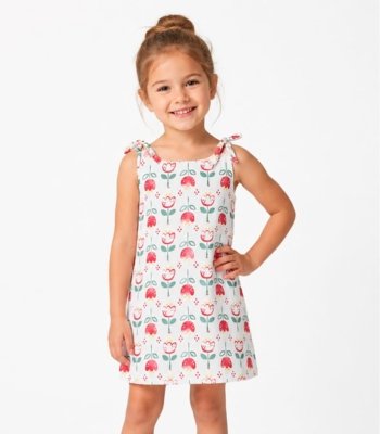 Vestido Infantil Com Alça Select Bege