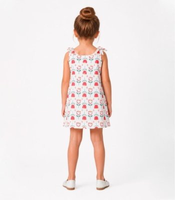 Vestido Infantil Com Alça Select Bege