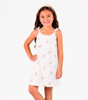 Vestido Infantil Com Alça Select Branco
