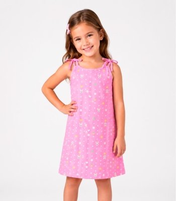 Vestido Infantil Com Alça Select Rosa